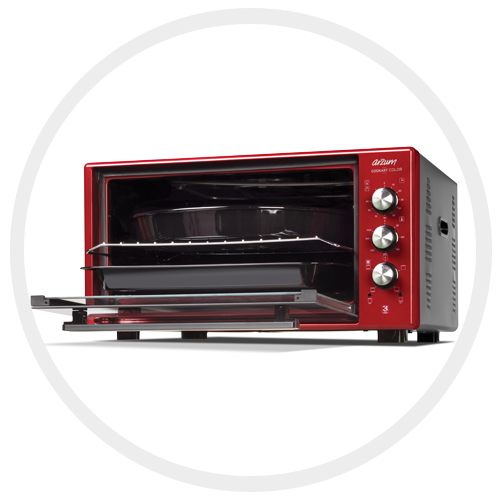 Cookart Color 50 L Çift Camlı Fırın - Nar - AR2034-1400 | Arzum